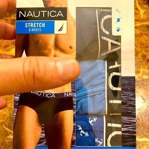 Náutica stretch 3 briefs S 28-20, blue color
